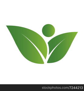 Green leaf logo,ecology nature,Vector illustration