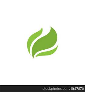 Green leaf logo icon ecology element vector template