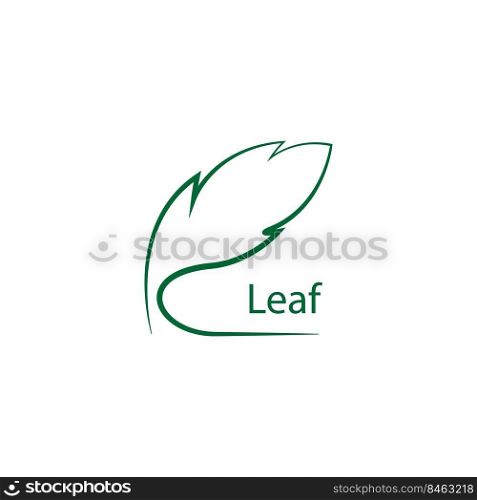 green leaf logo illustration design