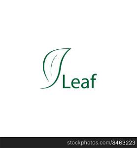 green leaf logo illustration design