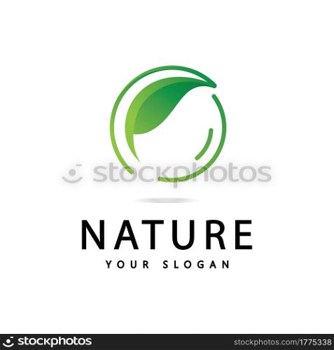 Green leaf logo Nature icon design