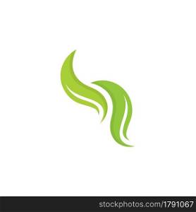 green leaf logo vector icon nature design