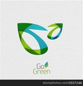 Green Leaf Nature Concept | Abstract Shapes Design