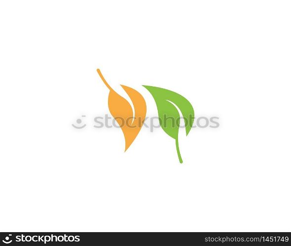 Green leaf nature logo template