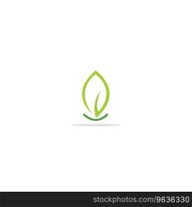 Green leaf nature sign logo Royalty Free Vector Image