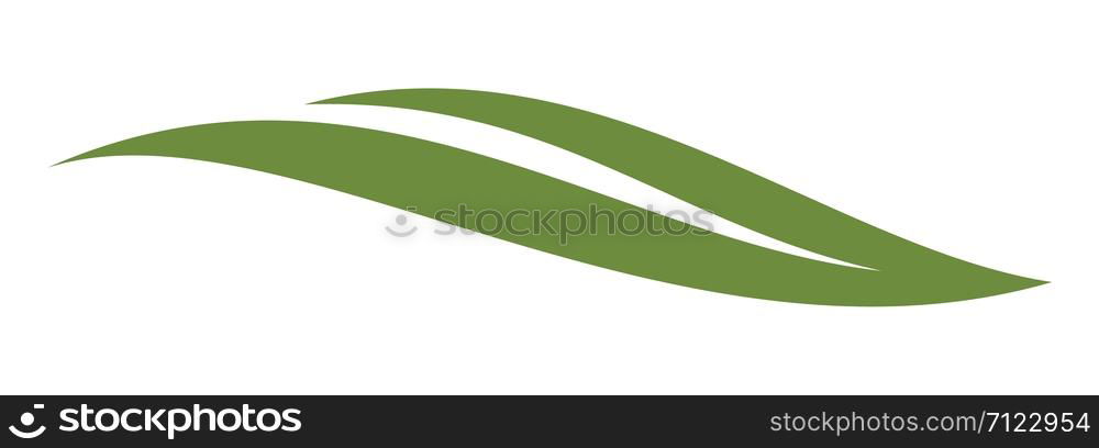 Green Leaf Swoosh Icon Vector Logo Template Illustration Design. Vector EPS 10.