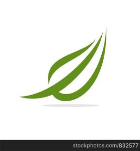 Green Leaf Swoosh Logo Template Illustration Design. Vector EPS 10.