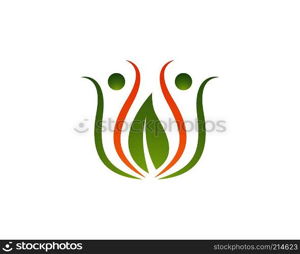 Green leaf symbol illustration