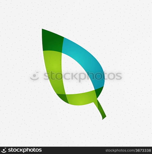 Green leaf vector concept
