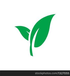 Green leaf vector icon isolated. Recycle ecology icon. Natural leaf icon. Eco nature healthy concept. EPS 10