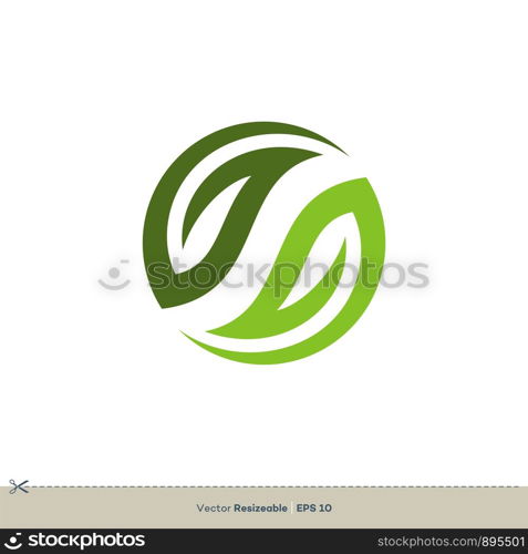 Green Leaf Vector Logo Template Illustration Design. Vector EPS 10.