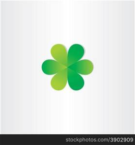 green leafs clover abstract symbol design
