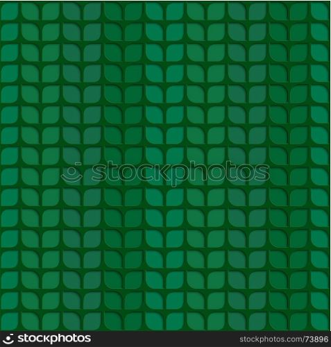 Green Leaves Abstract Seamless Background Pattern. Frame Border Wallpaper. Elegant Repeating Vector Ornament