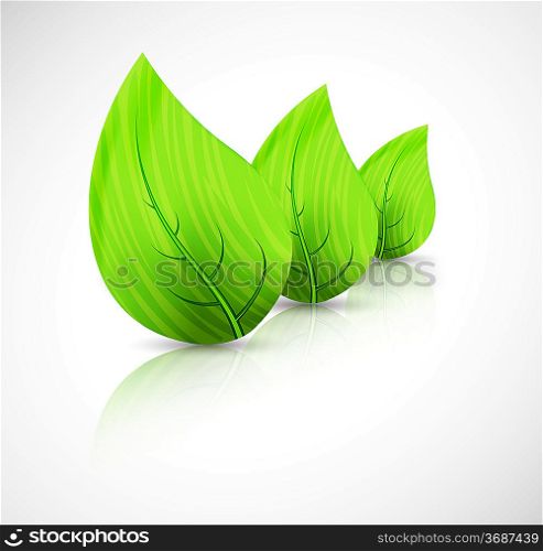 Green leaves. Abstract spring illustration