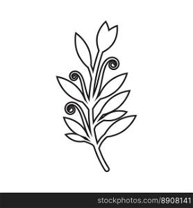 Green leaves Botanical logo vector and symbol design