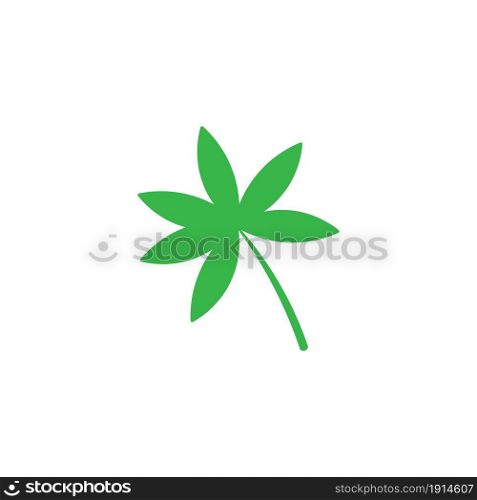 Green leaves, cassava leaf logo vector