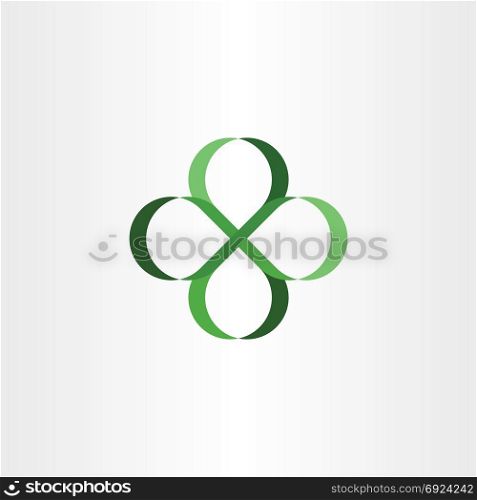 green leaves logo business icon vector sign