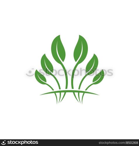 Green Leaves Logo Template Illustration Design. Vector EPS 10.