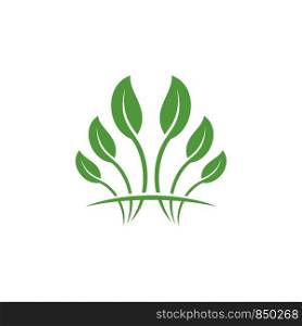 Green Leaves Logo Template Illustration Design. Vector EPS 10.