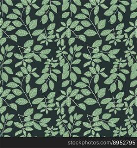 Green leaves patterntropical background vector image