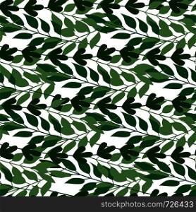 Green leaves seamless pattern , Fashion, interior, wrapping consept. Contemporary vector illustration on white background. Green leaves seamless pattern , Fashion, interior, wrapping consept.