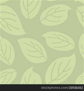 Green leaves seamless pattern. Natural retro vector background. Vintage Greens Ornament for fabrics.&#xA;&#xA;