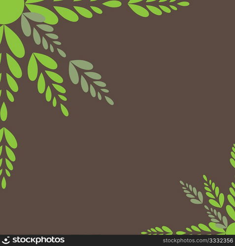 Green leaves. Vector illustration