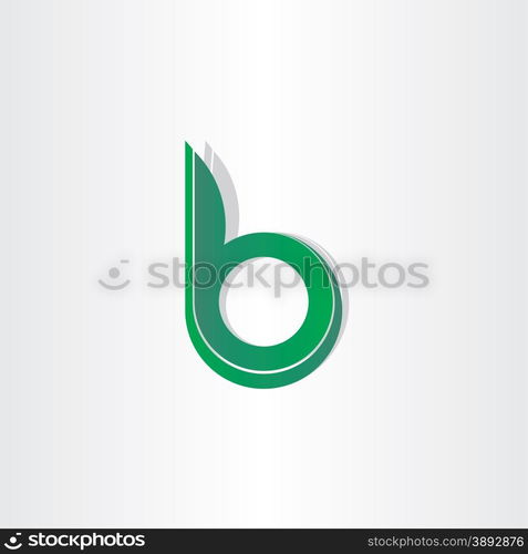 green letter b stylized symbol design