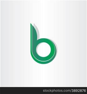 green letter b stylized symbol design