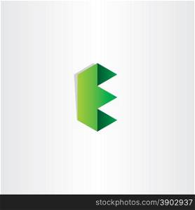 green letter e vector logotype design
