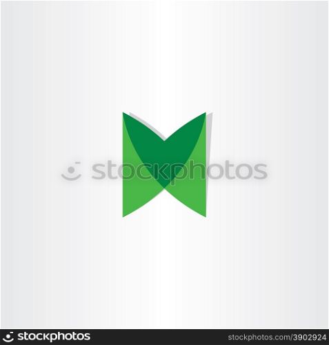 green letter m logotype vector design element