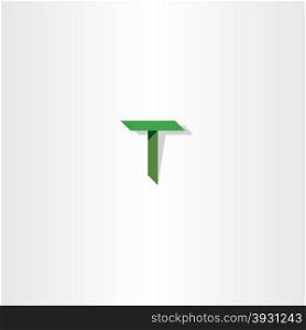 green letter t logo vector logotype design