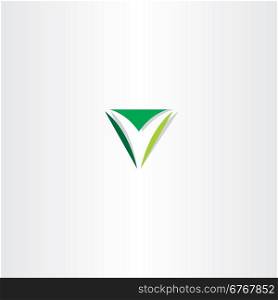 green letter v logo triangle sign logo symbol