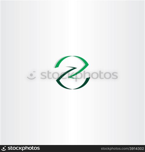 green letter z icon logotype element design symbol