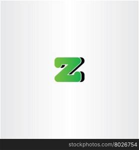 green letter z logotype symbol vector design