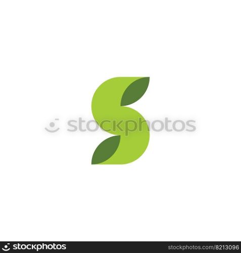 green logo letter s vector icon design
