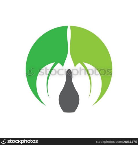Green Lungs vector logo illustration design template