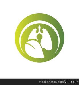 Green Lungs vector logo illustration design template