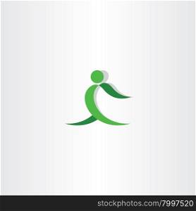 green man exercise logo vector icon lifestyle