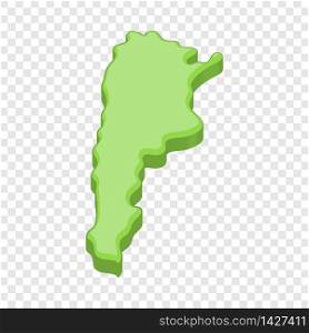Green map of Argentina icon. Cartoon illustration of green map of Argentina vector icon for web. Green map of Argentina icon, cartoon style