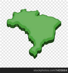 Green map of Brazil icon. Cartoon illustration of map of Brazil vector icon for web. Green map of Brazil icon, cartoon style