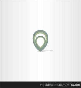 green map pointer abstract marker symbol design