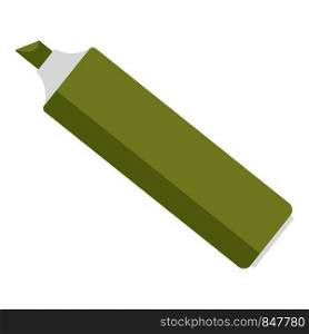 Green marker icon. Flat illustration of green marker vector icon for web design. Green marker icon, flat style