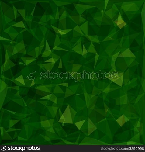 Green Mosaic Polygonal Background. Green Geometric Pattern.. Polygonal Background
