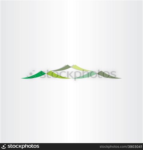 green mountains logotype design icon element