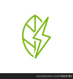 Green nature energy logo design