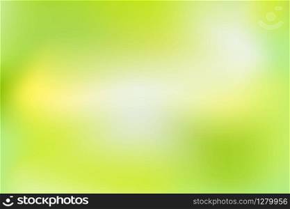 Green Nature gradient backdrop with bright sunlight beautiful.Abstract green blurred background.Light green sunny.Creative design Ecology Environment concept,For banner or poster. Vector illustration