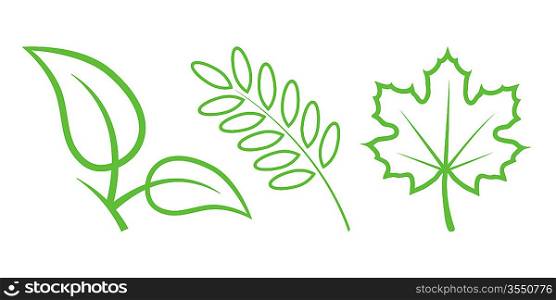 Green Nature Icons. Part 3 - Leaves
