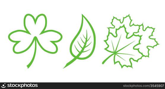 Green Nature Icons. Part 4 - Leaves