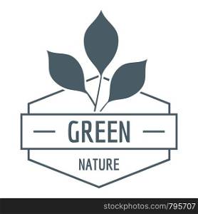 Green nature logo. Simple illustration of green nature vector logo for web. Green nature logo, simple gray style